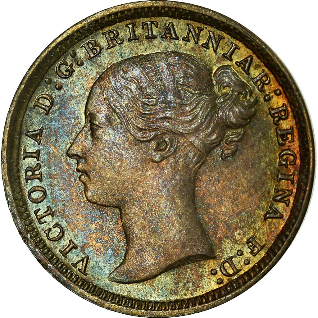 Coin, Great Britain, Victoria, 3 Pence, 1871, MS(63), Silver, KM:730