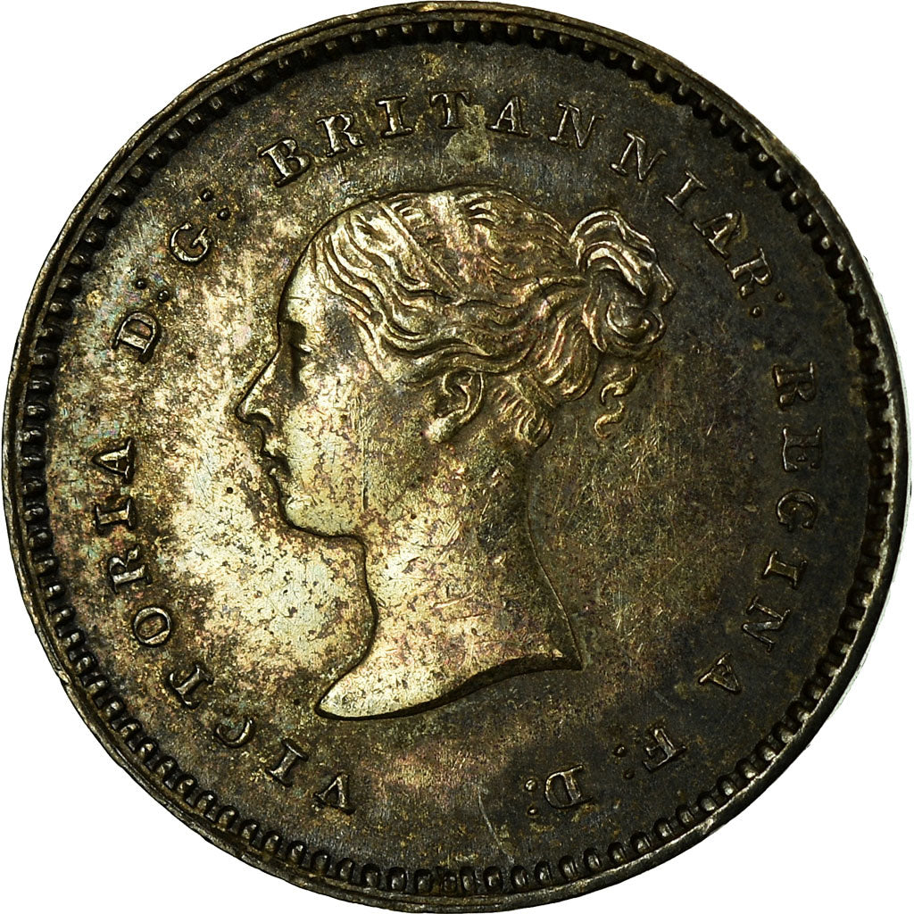 Moneta, Wielka Brytania, Victoria, 2 Pence, 1850, AU(55-58), Srebro, KM:729