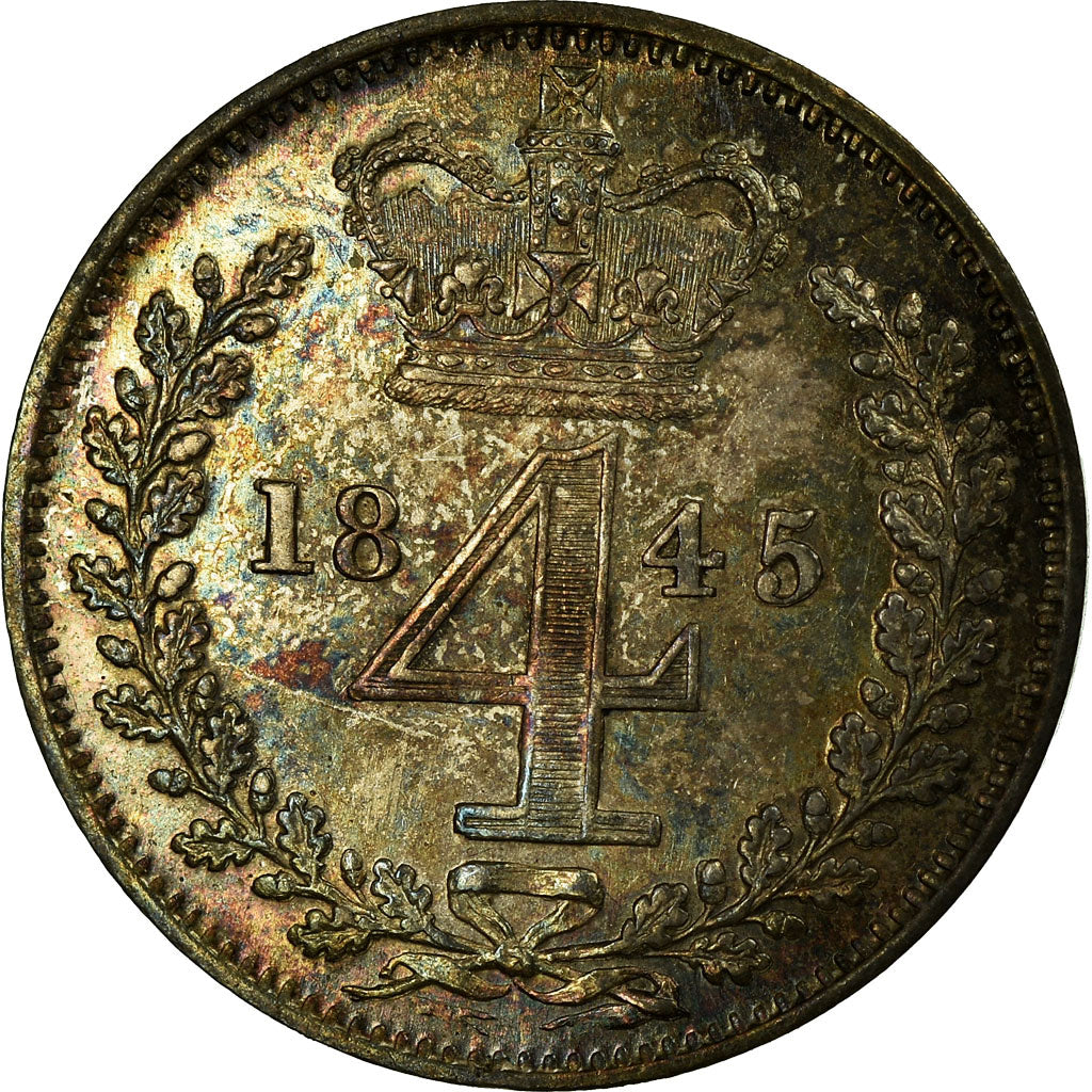 Monnaie, Grande-Bretagne, Victoria, 4 Pence, Groat, 1845, SUP, Argent, KM:732
