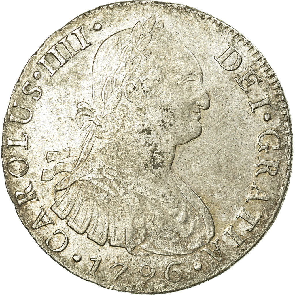 Coin, Peru, 8 Reales, 1796, Lima, EF(40-45), Silver, KM:97