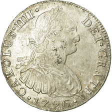 Coin, Peru, 8 Reales, 1796, Lima, EF(40-45), Silver, KM:97