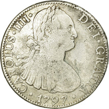 Moneda, México, Charles IV, 8 Reales, 1797, Mexico City, BC+, Plata, KM:109