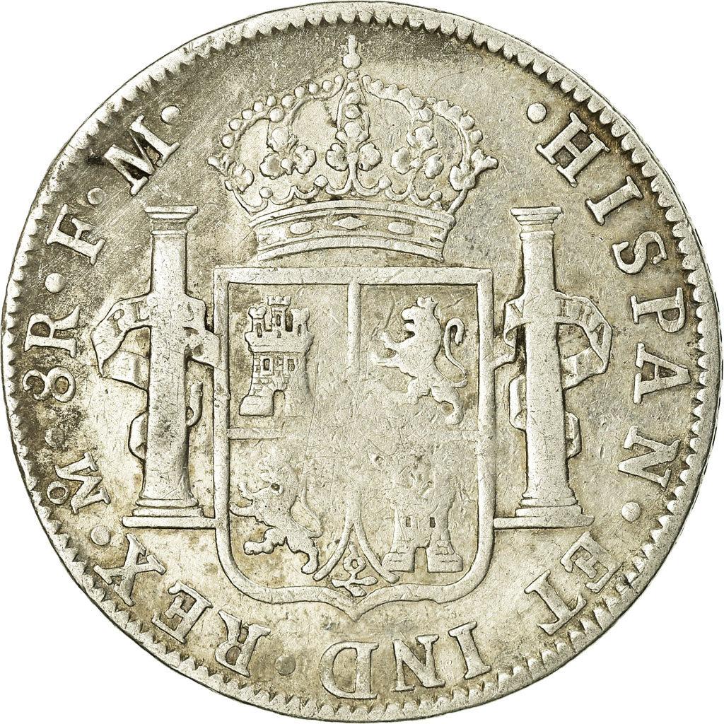 Moneda, México, Charles IV, 8 Reales, 1797, Mexico City, BC+, Plata, KM:109