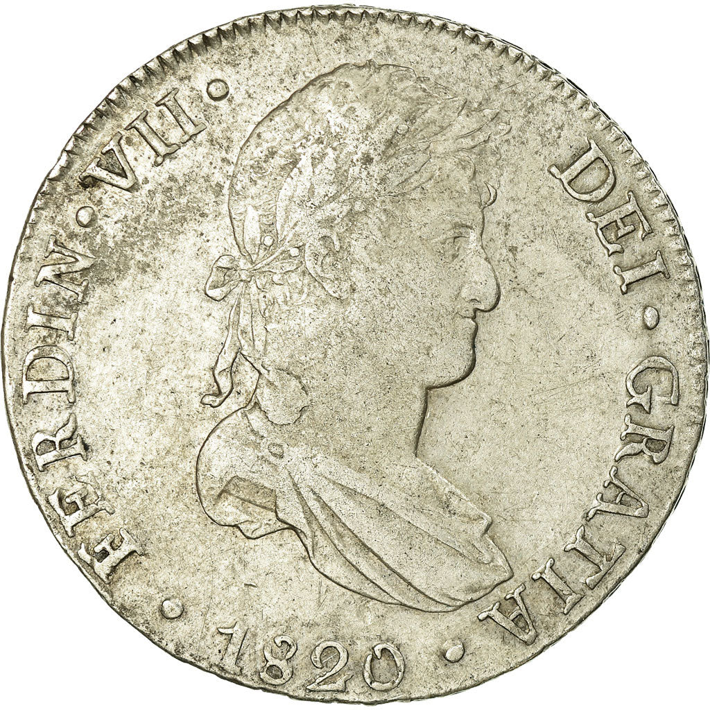 Coin, Peru, 8 Reales, 1820, Lima, VF(30-35), Silver, KM:117.1