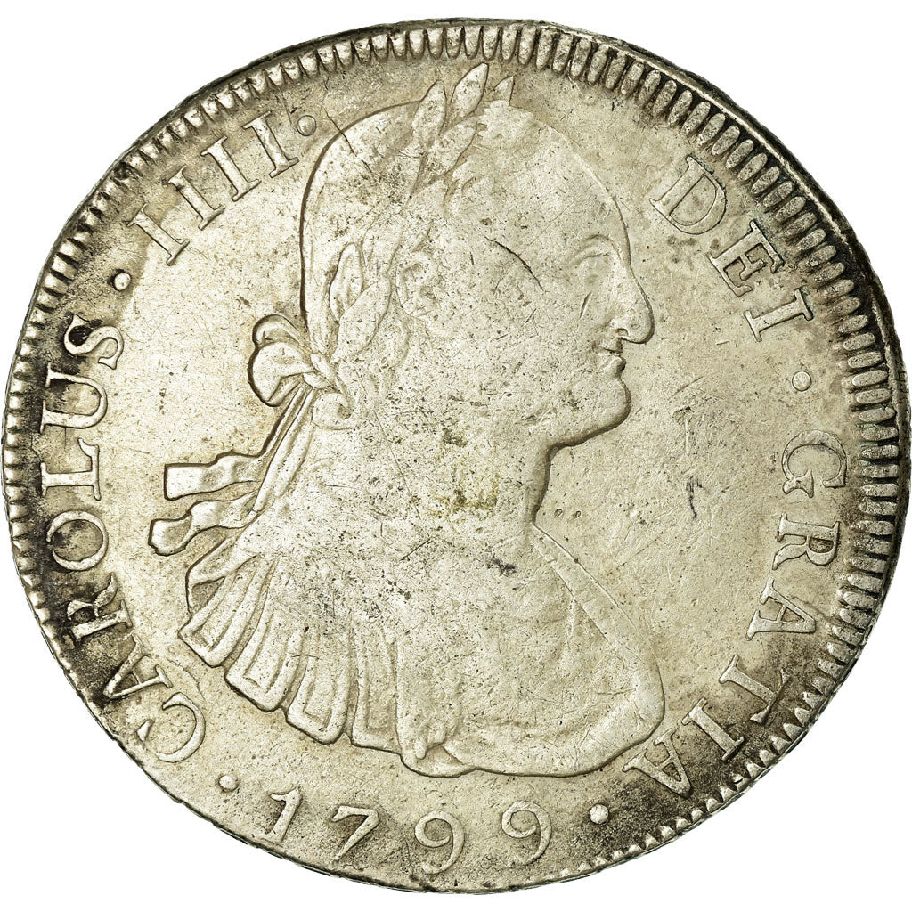 Munten, Bolivia, Charles III, 8 Reales, 1799, Potosi, FR+, Zilver, KM:73