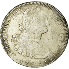 Munten, Bolivia, Charles III, 8 Reales, 1799, Potosi, FR+, Zilver, KM:73