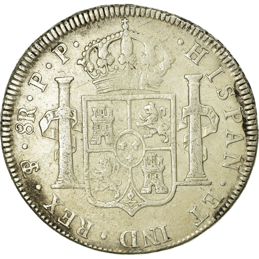 Munten, Bolivia, Charles III, 8 Reales, 1799, Potosi, FR+, Zilver, KM:73