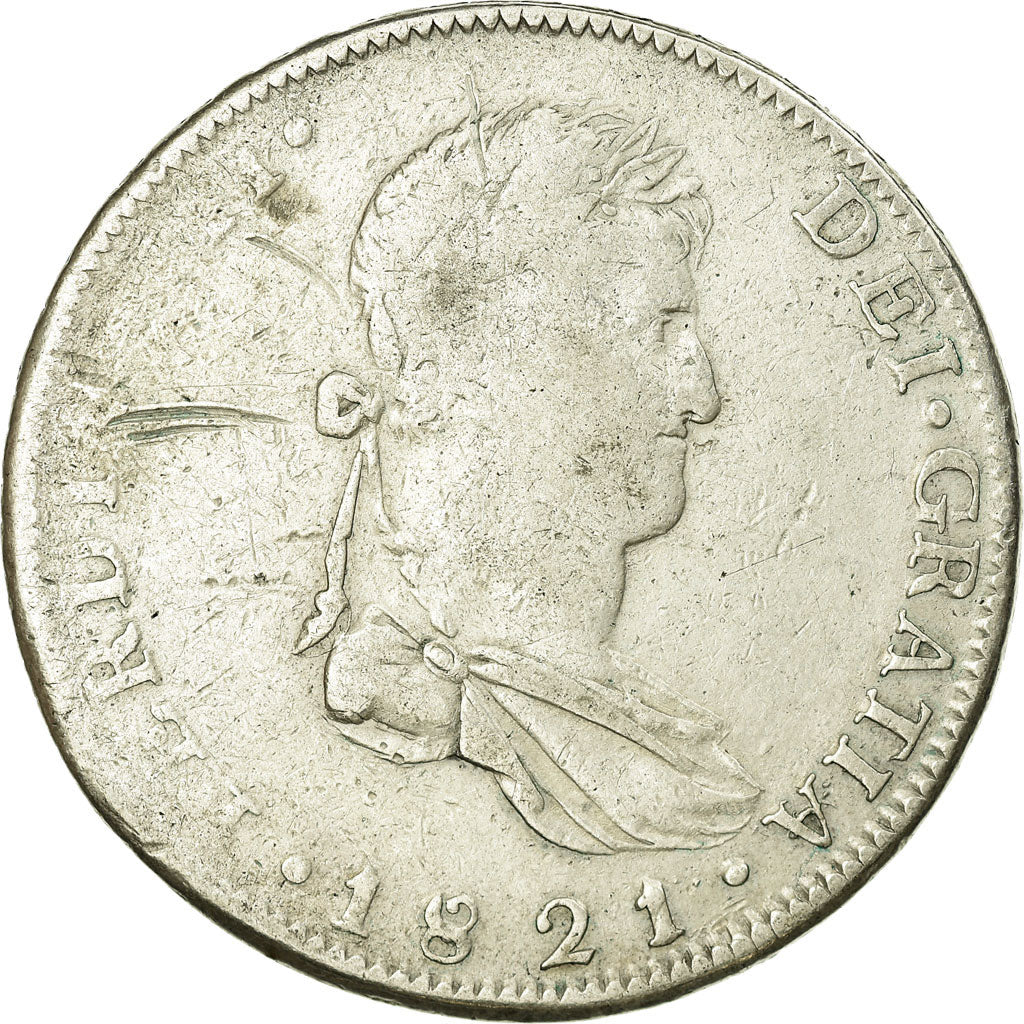 Munten, Mexico, GUADALAJARA, Ferdinand VII, 8 Reales, 1821, Guadalajara, ZG+