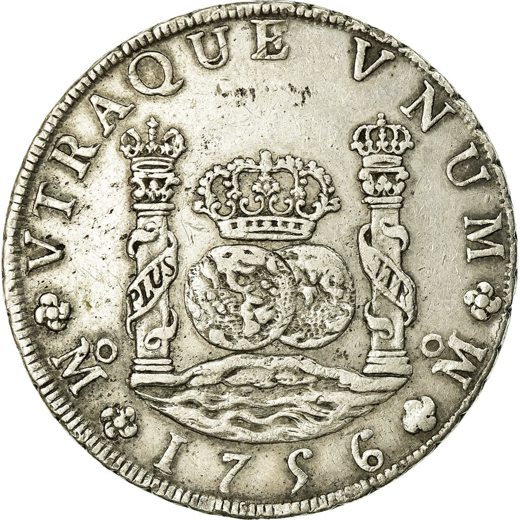 Moneta, Messico, Ferdinand VI, 8 Reales, 1756, Mexico City, BB, Argento