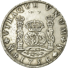 Moneta, Messico, Ferdinand VI, 8 Reales, 1756, Mexico City, BB, Argento