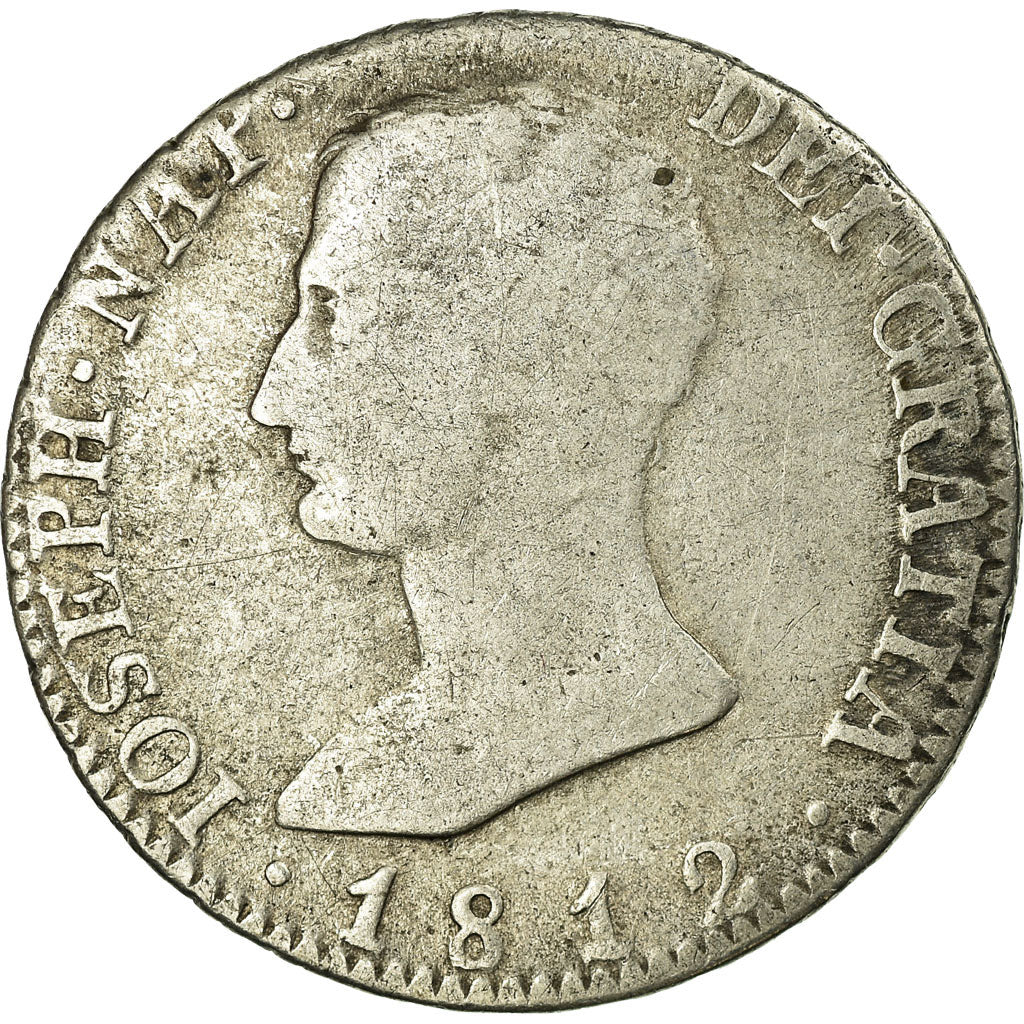 Coin, Spain, Joseph Napolean, 4 Réales, 1812, Madrid, VF(20-25), Silver
