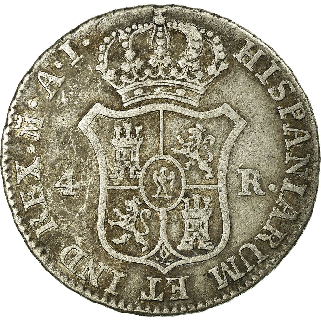 Coin, Spain, Joseph Napolean, 4 Réales, 1812, Madrid, VF(30-35), Silver