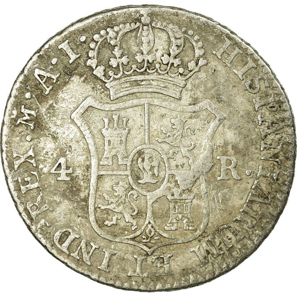 Coin, Spain, Joseph Napolean, 4 Réales, 1812, Madrid, VF(30-35), Silver