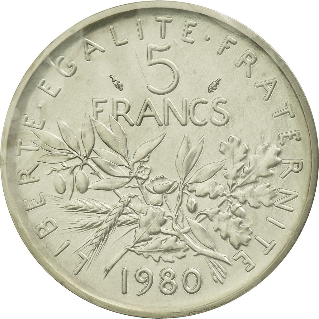 Monnaie, France, Semeuse, 5 Francs, 1980, Piéfort, SPL, Argent, Gadoury:154.P2