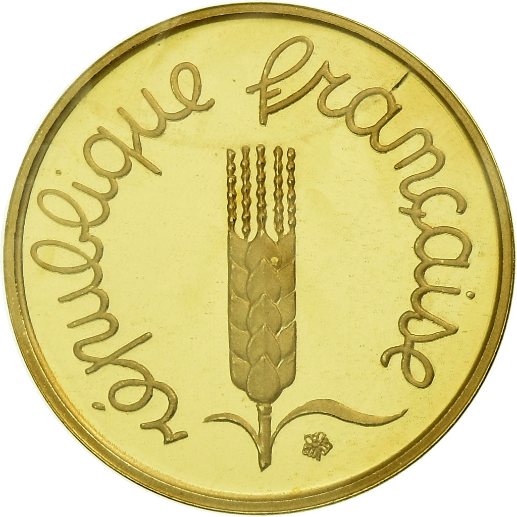 Coin, France, Épi, Centime, 1980, Piéfort, MS(65-70), Gold, KM:P655