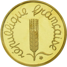 Coin, France, Épi, Centime, 1980, Piéfort, MS(65-70), Gold, KM:P655