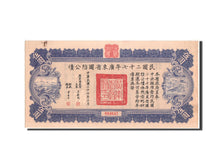 Billet, Chine, 5 Dollars, 1938, TTB+