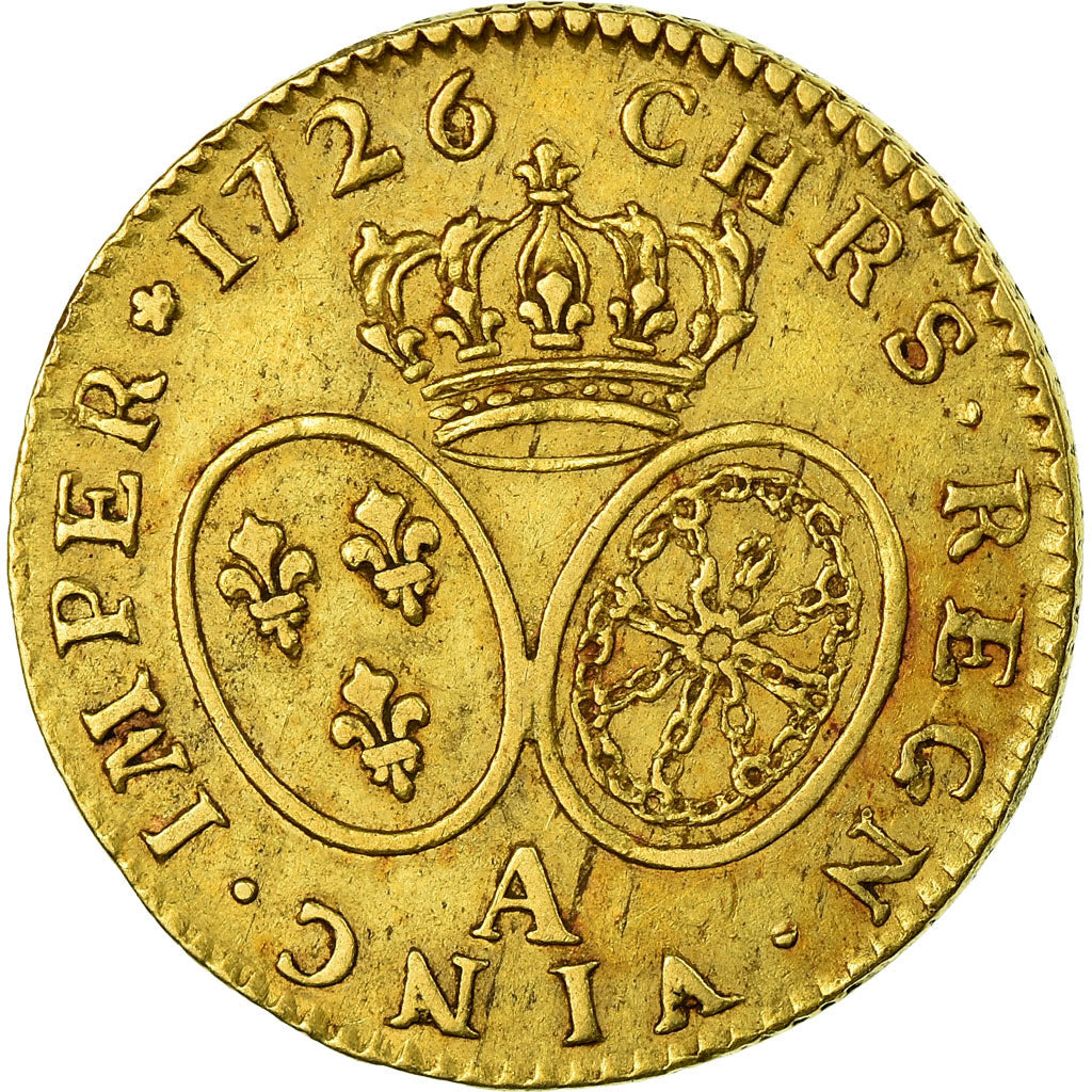 Coin, France, Louis XV, Louis d'or aux lunettes, Louis d'Or, 1726, Paris