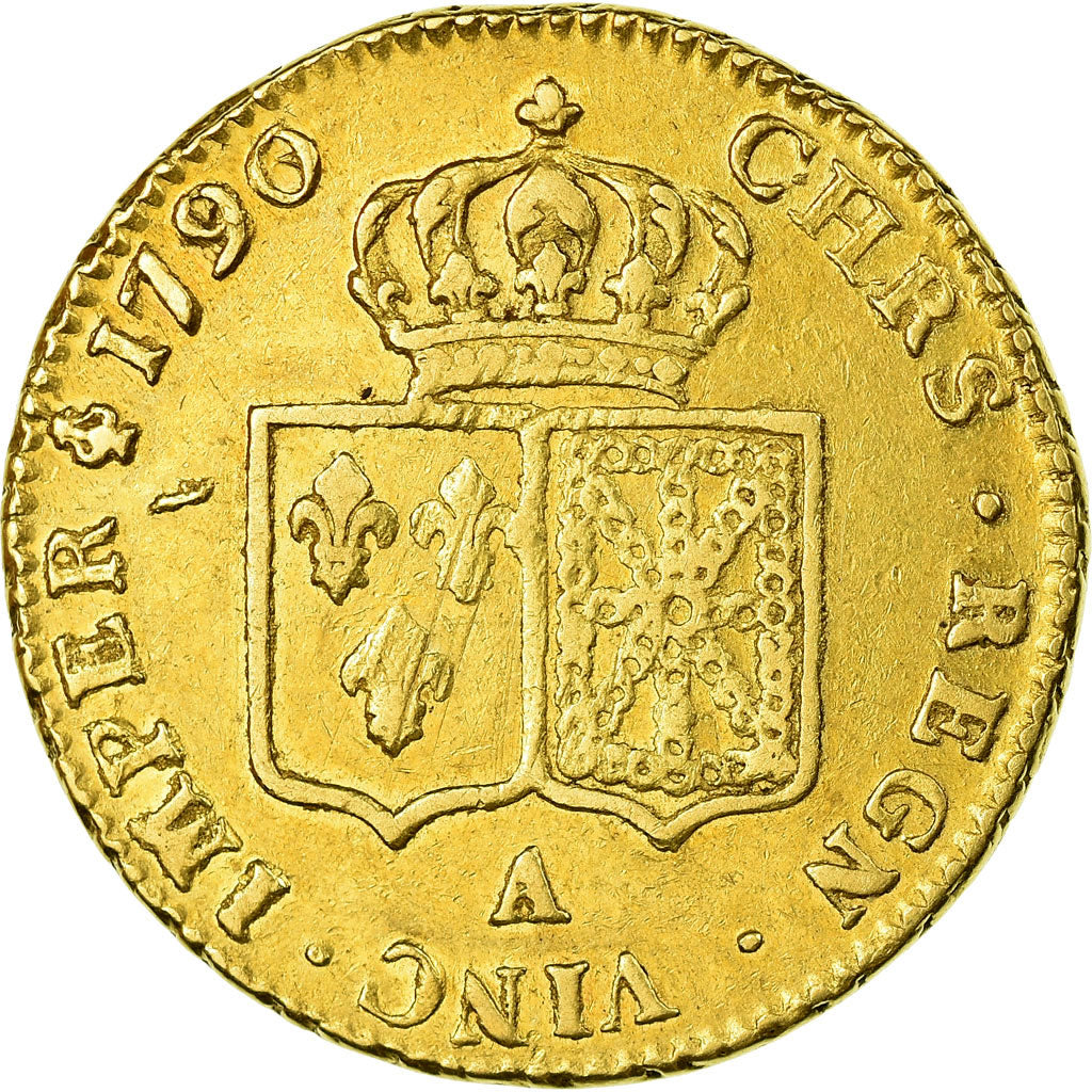 Moneta, Francja, Louis XVI, Double louis d'or à la tête nue, 2 Louis D'or