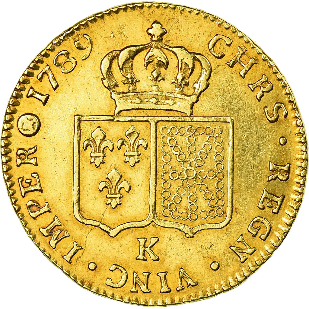 Moneta, Francja, Louis XVI, Double louis d'or à la tête nue, 1789 Bordeaux