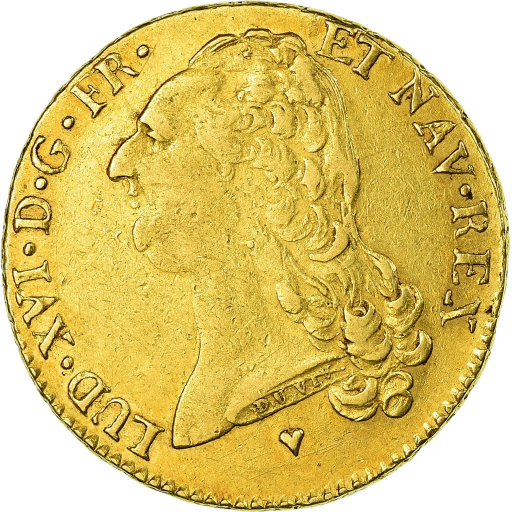 Monnaie, France, Louis XVI, Double louis d'or à la tête nue, 1786, Strasbourg