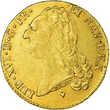 Monnaie, France, Louis XVI, Double louis d'or à la tête nue, 1786, Strasbourg