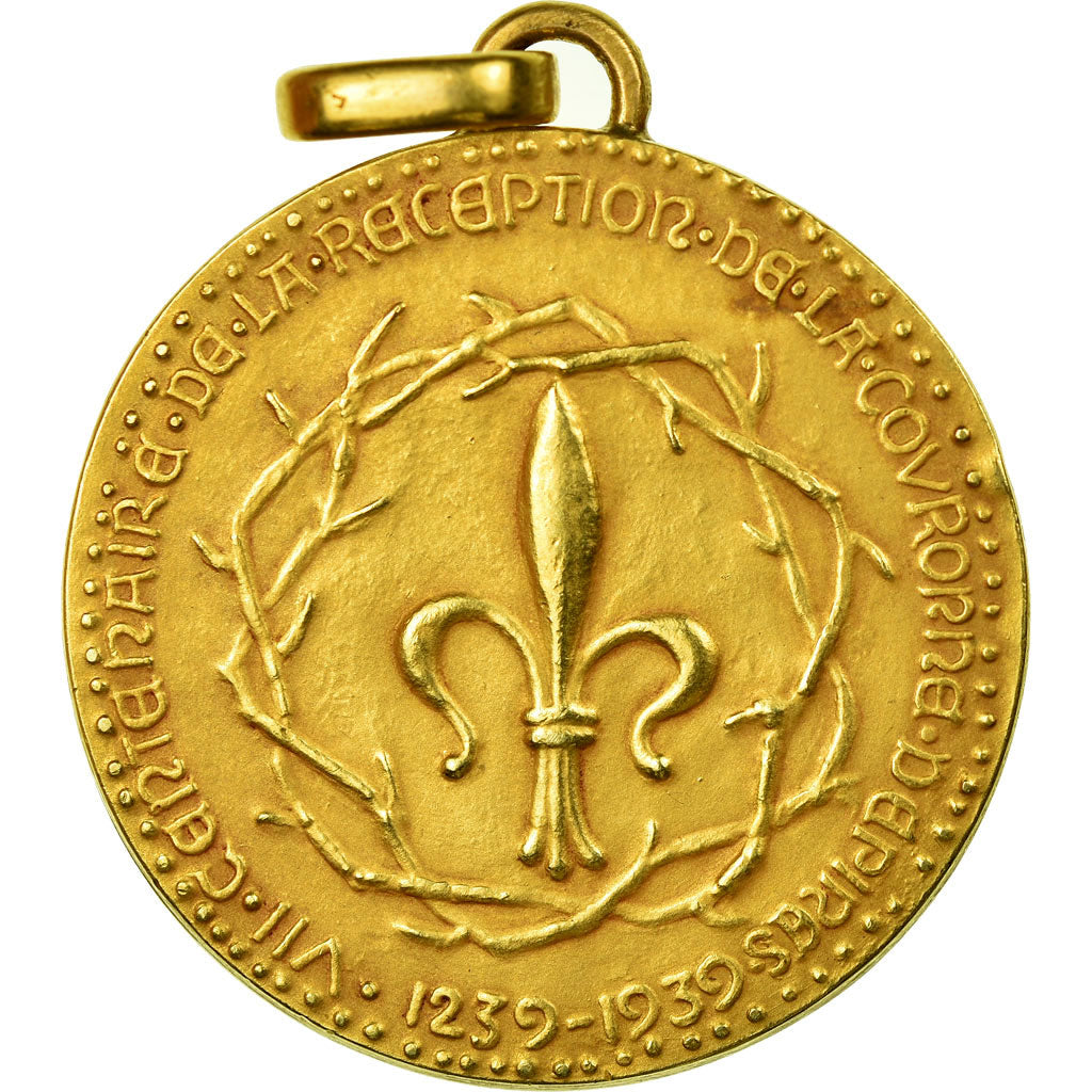 France, Médaille, Saint-Louis - Centenaire de la couronne d'épines, 1939, SPL