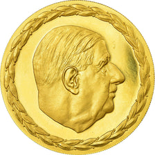 Francja, Medal, Charles De Gaulle, Historia, 1970, Monnaie de Paris, MS(64)