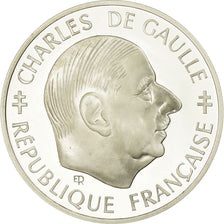 Coin, France, Charles de Gaulle, Franc, 1988, MS(63), Silver, KM:978