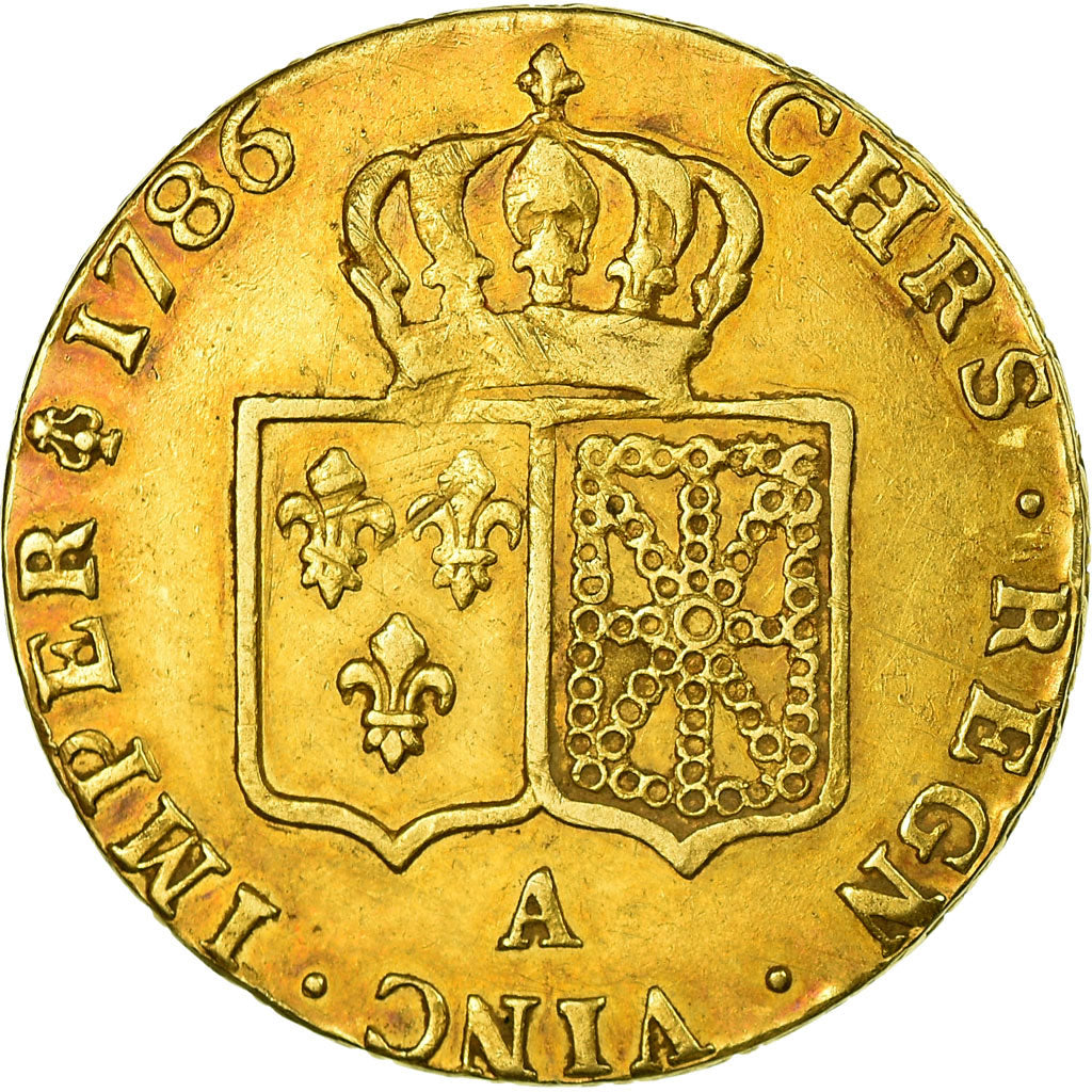 Moneta, Francja, Louis XVI, Double louis d'or à la tête nue, 2 Louis D'or