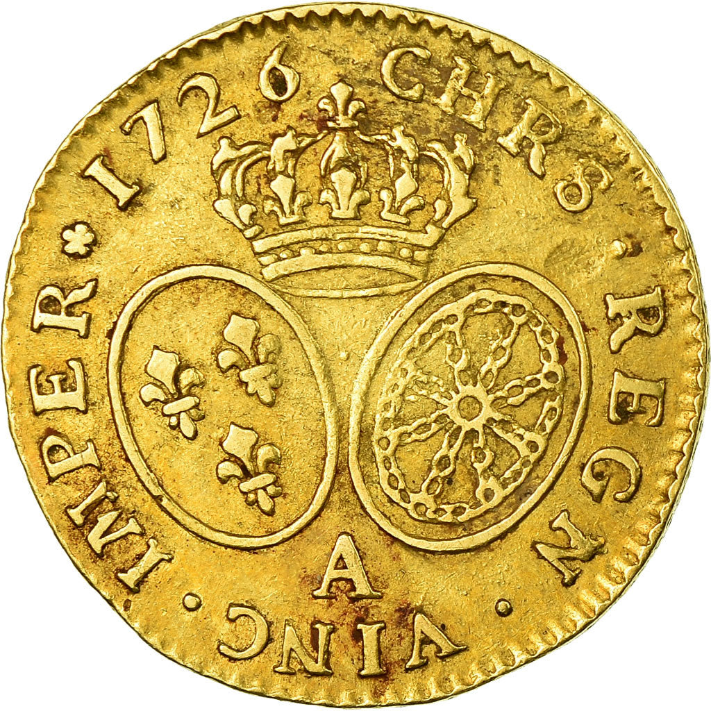 Monnaie, France, Louis XV, Louis d'or aux lunettes, Louis d'Or, 1726, Paris