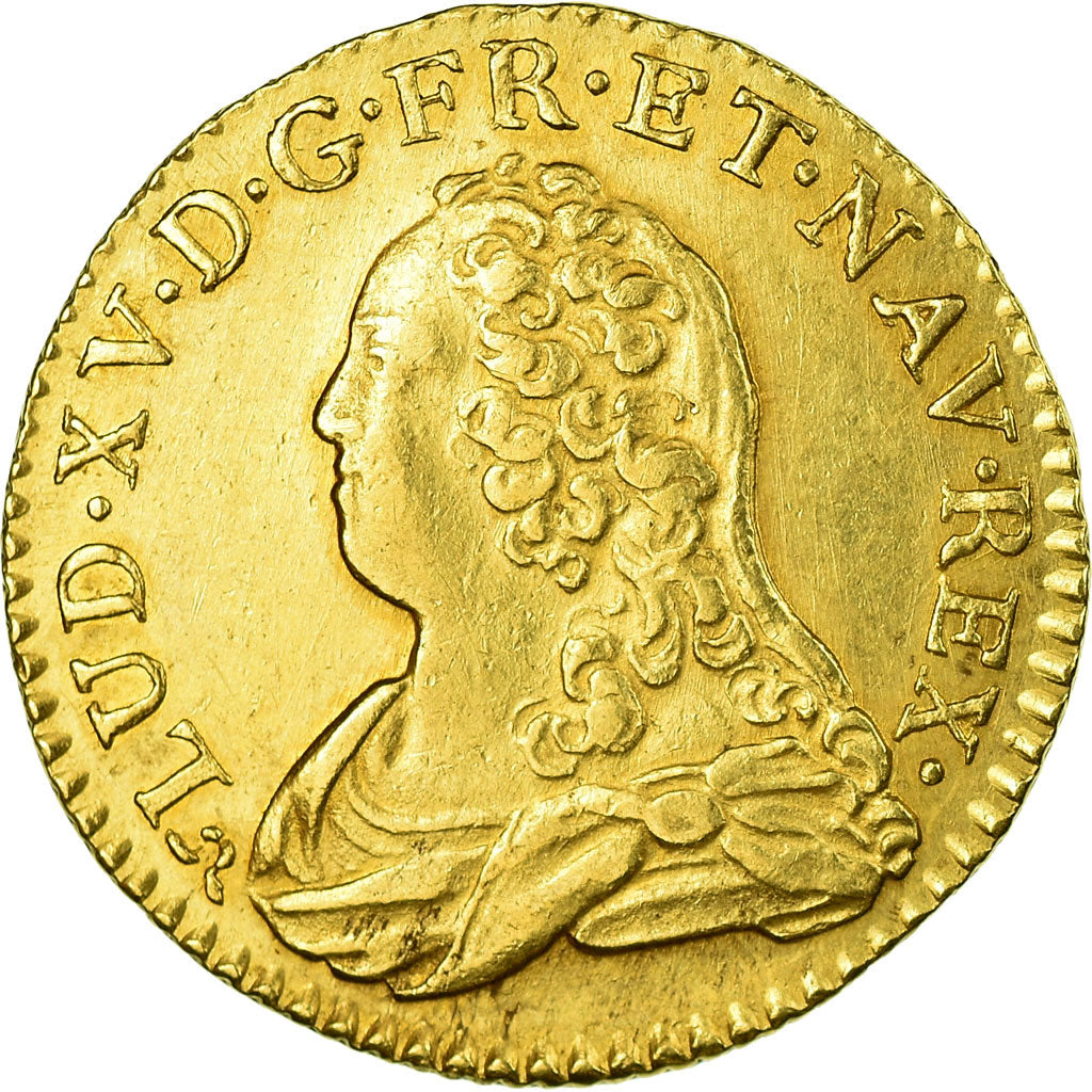 Monnaie, France, Louis XV, Louis d'or aux lunettes, Louis d'Or, 1727, Rouen