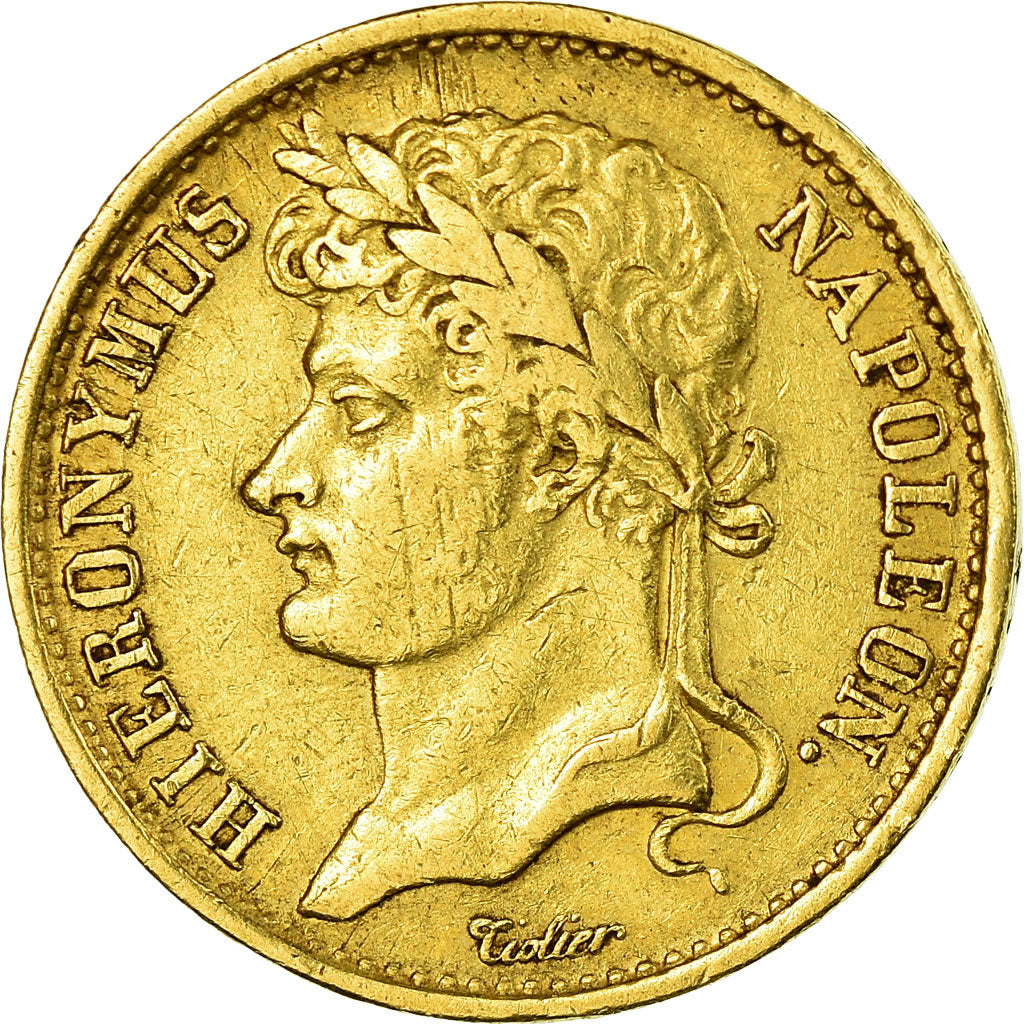 Coin, German States, WESTPHALIA, Jerome, 20 Franken, 1809, Cassel, EF(40-45)
