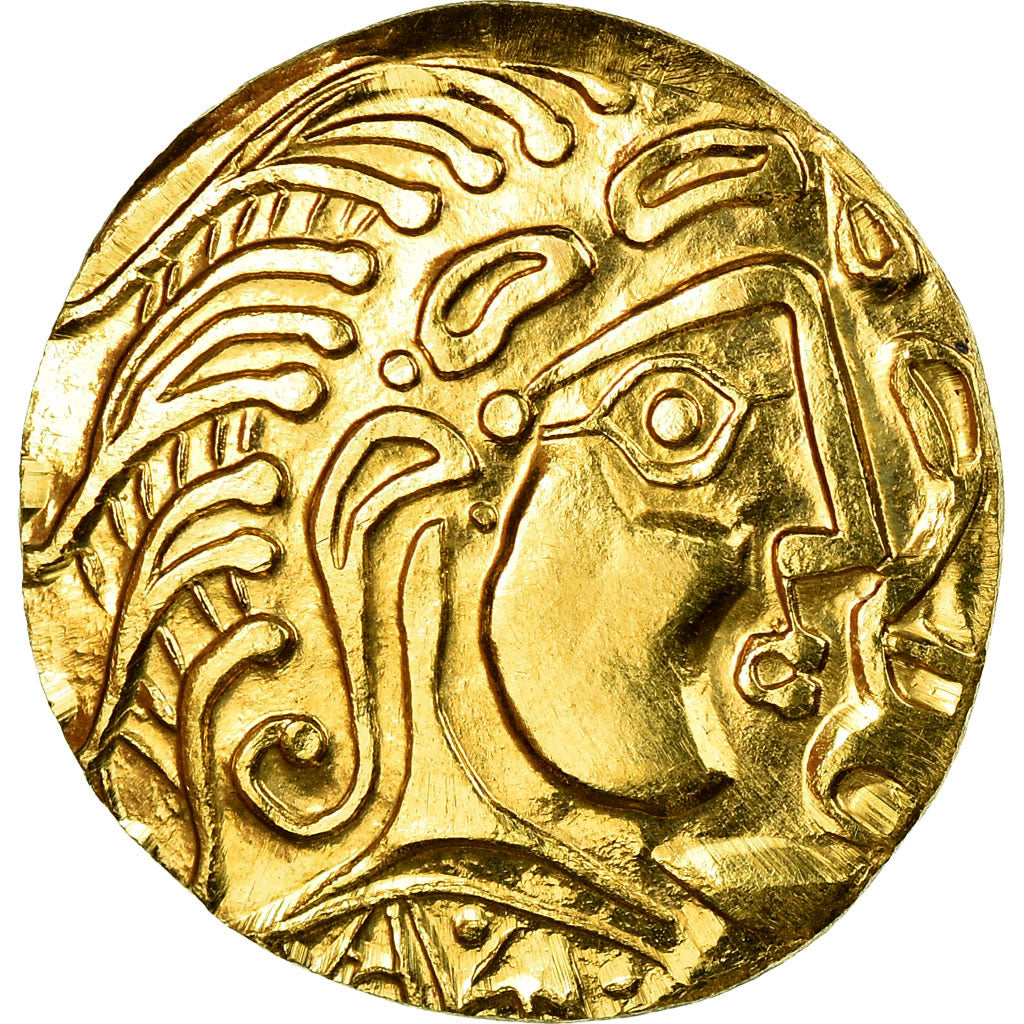 Coin, Parisii, Medal, Refrappe Stater, MS(63), Gold