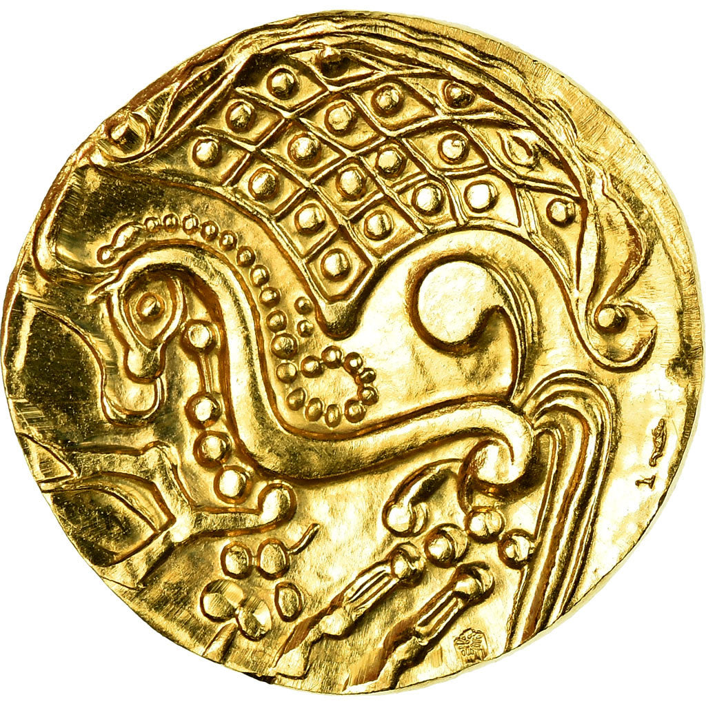 Coin, Parisii, Medal, Refrappe Stater, MS(63), Gold