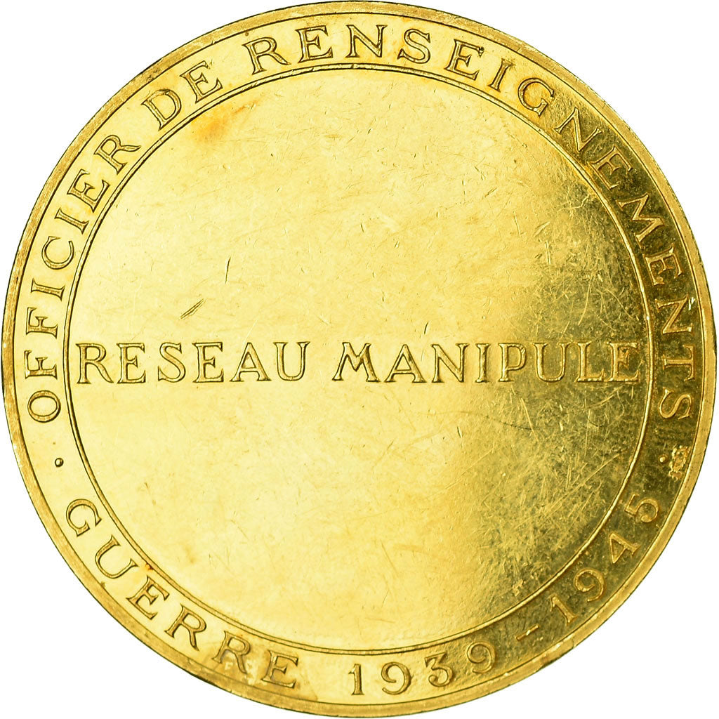 France, Medal, Milo Emile Rocourt - Guerre 1939-1945, 1975, Cochet, MS(63), Gold