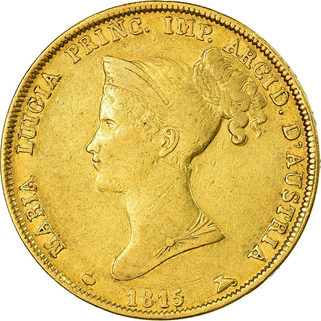 Munten, Italiaanse staten, PARMA, Maria Luigia, 40 Lire, 1815, Parma, FR+, Goud