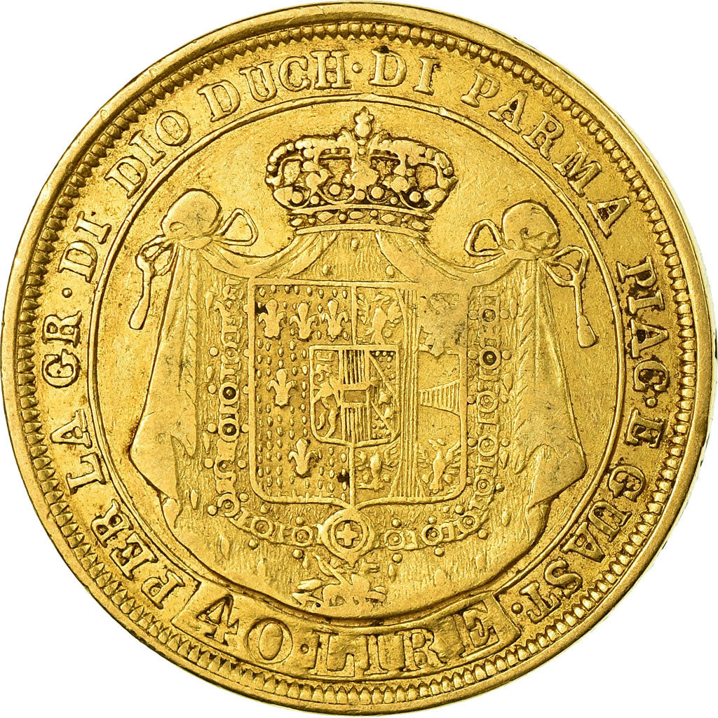 Munten, Italiaanse staten, PARMA, Maria Luigia, 40 Lire, 1815, Parma, FR+, Goud