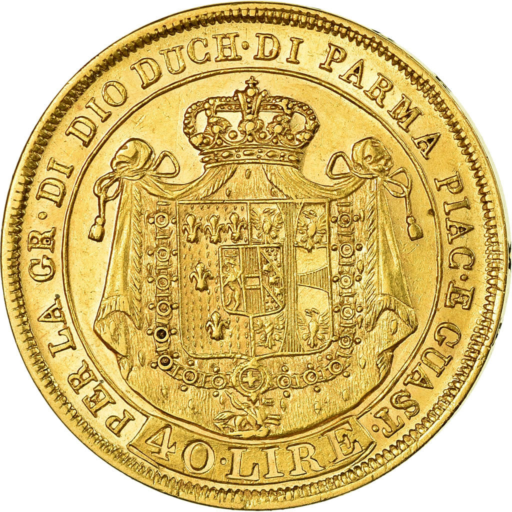 Moneda, Estados italianos, PARMA, Maria Luigia, 40 Lire, 1815, Parma, MBC+, Oro