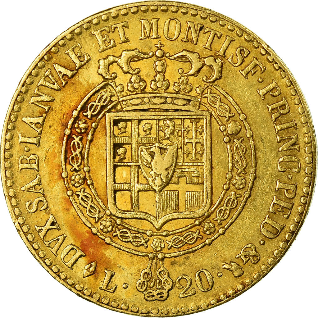 Moneda, Estados italianos, SARDINIA, Vittorio Emanuele I, 20 Lire, 1817, Torino