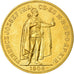 Munten, Hongarije, Franz Joseph I, 100 Korona, 1908, Restrike, UNC-, Goud