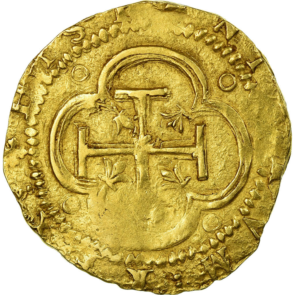 Coin, Spain, Philip II, 2 Escudos, Toledo, EF(40-45), Gold