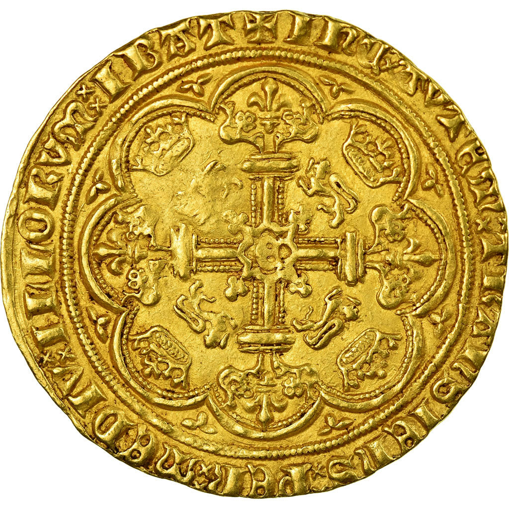 Monnaie, Grande-Bretagne, Edward III, Noble d'or, Calais, TTB+, Or, Spink:1521