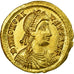Coin, Honorius, Solidus, Ravenna, MS(60-62), Gold, RIC:1287
