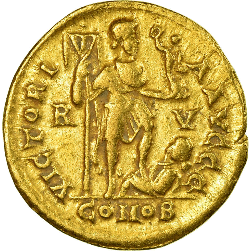 Coin, Honorius, Solidus, Ravenna, EF(40-45), Gold, RIC:1287