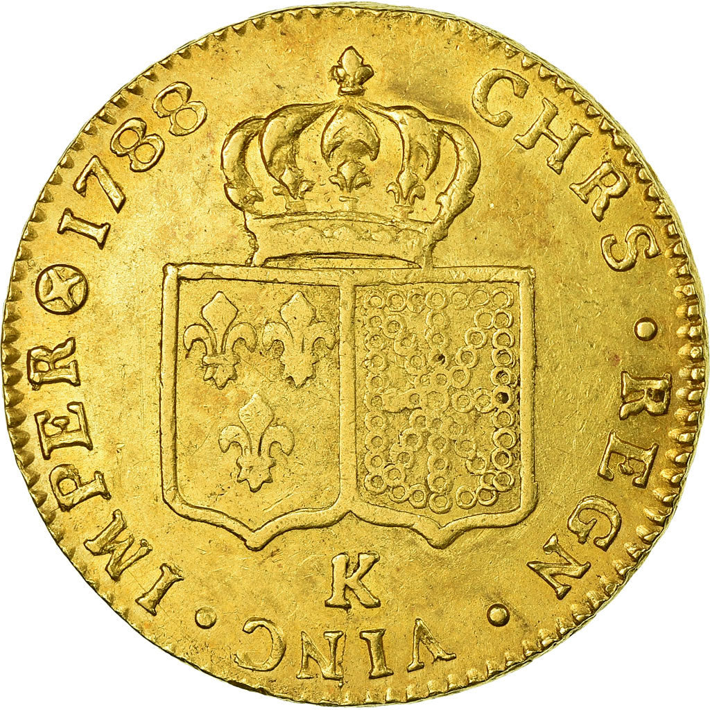 Coin, France, Louis XVI, Double louis d'or à la tête nue, 1788, Bordeaux