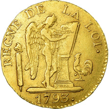 Moneda, Francia, 24 livres Convention, 24 Livres, 1793, Paris, MBC, Oro