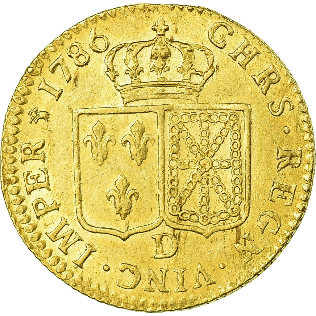 Moneta, Francia, Louis XVI, Louis d'or à la tête nue, Louis d'Or, 1786, Lyon