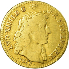 Coin, France, Louis XIV, Louis d'or à la tête nue, Louis d'Or, 1668, Paris