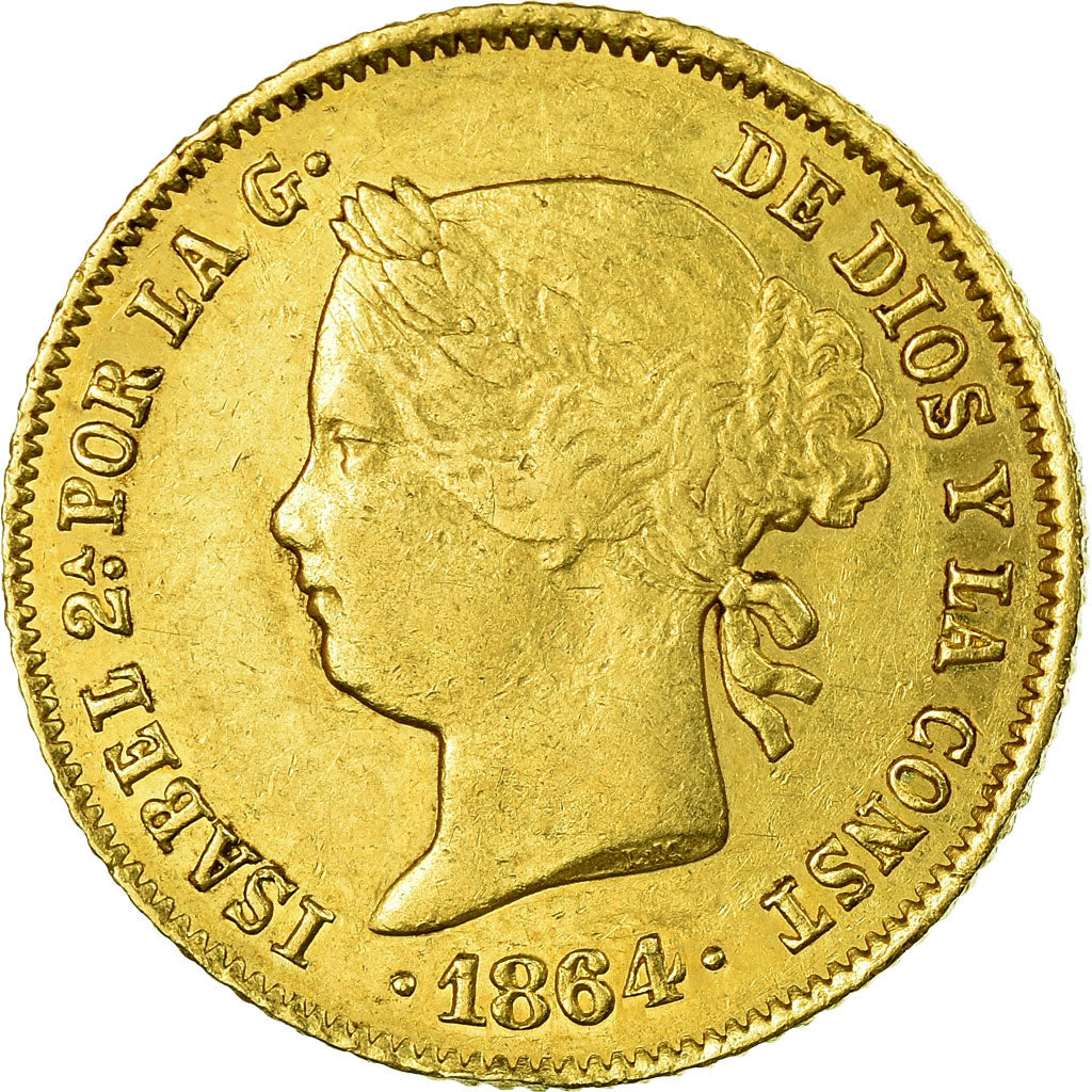 Monnaie, Philippines, 4 Pesos, 1864, TTB, Or, KM:144